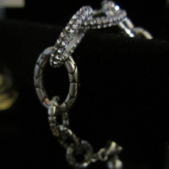 Brighton Pebble& Swarovski Crystal loop Bracelet - Picture 1 of 4